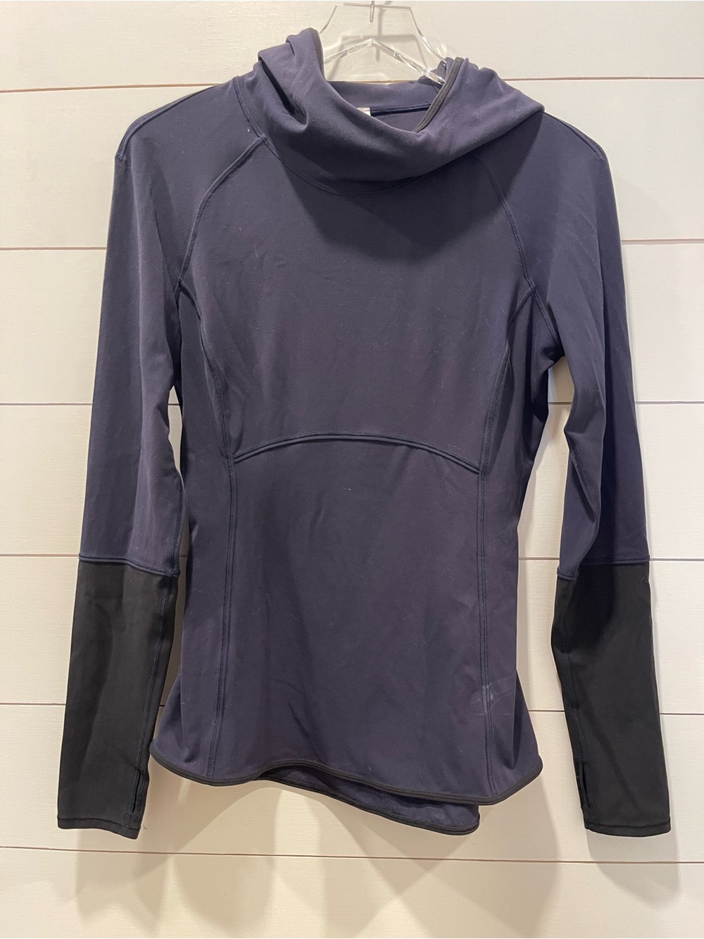 Lululemon Athletica Navy Hooded Pullover Athletic Jacket Womens Size 8